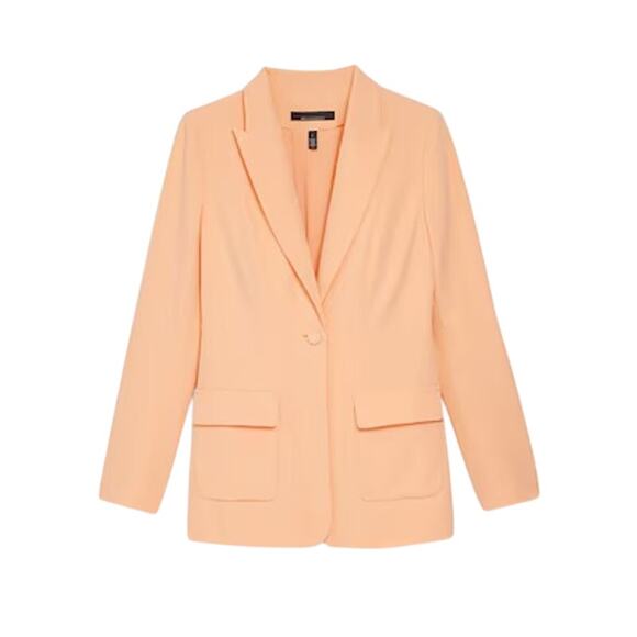 Sz 8 WHBM Fluid PantSuit Blazer + Belted Tapered Ankle Pant RayofLight - Picture 3 of 14